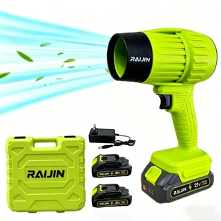 RAIJIN Soprador de Folhas Ventilador Turbo de Alta Potência para Limpeza Quintal Jardim Remoção de Pó Folhas Secas