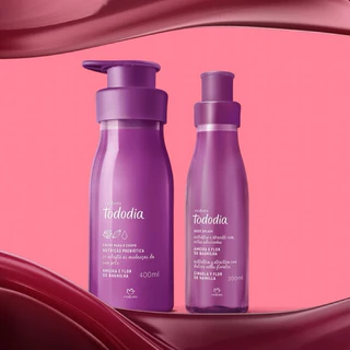 Kit Creme Nutritivo e Body Splash Natura Tododia Ameixa e Flor de Baunilha