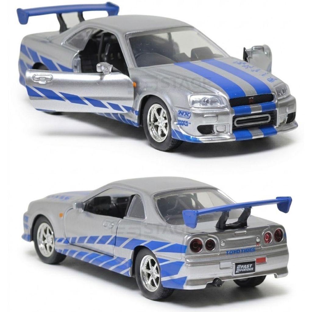Miniatura Nissan Skyline GTR R34 Velozes e Furiosos 1/32 | Shopee