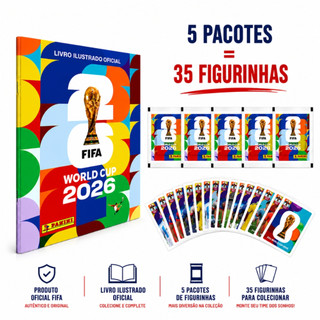 Álbum Oficial Copa Do Mundo 2026 Brochura + Figurinhas FIFA Original Futebol Colecionáveis — foto 4 — Achou Levou Brasil