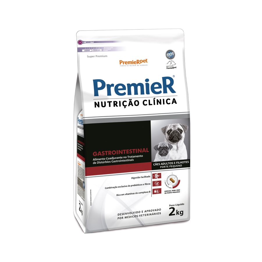 Imagem do produto Ração para cães adultos e filhotes porte pequeno Premier Nutrição Clínica Gastrointestinal 2kg no catálogo Master Pet