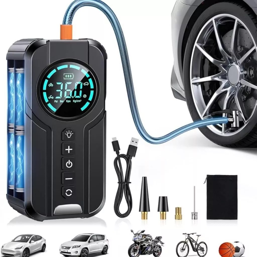 Portable Air Pump Regular/Upgraded compressor inflator multi-function 4 ...
