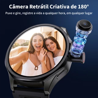 【5G SIM Card 4+ 64GB】Smartwatch 5G+ B300 CALL AI com Chip, Câmera WIFi e Bluetooth Relógio Inteligente NFC+GPS