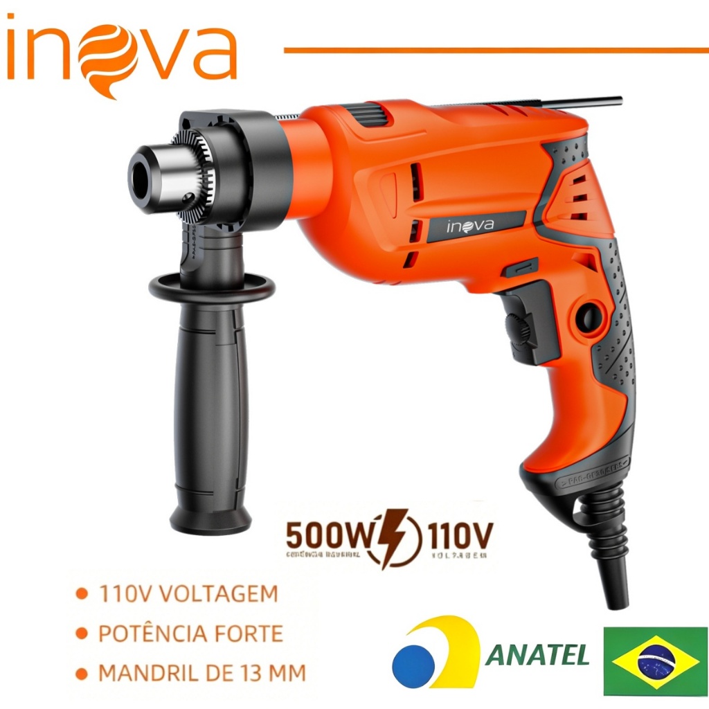 INOVA Electric Drill Auto Reverse Impact Screwdriver Drill 13MM