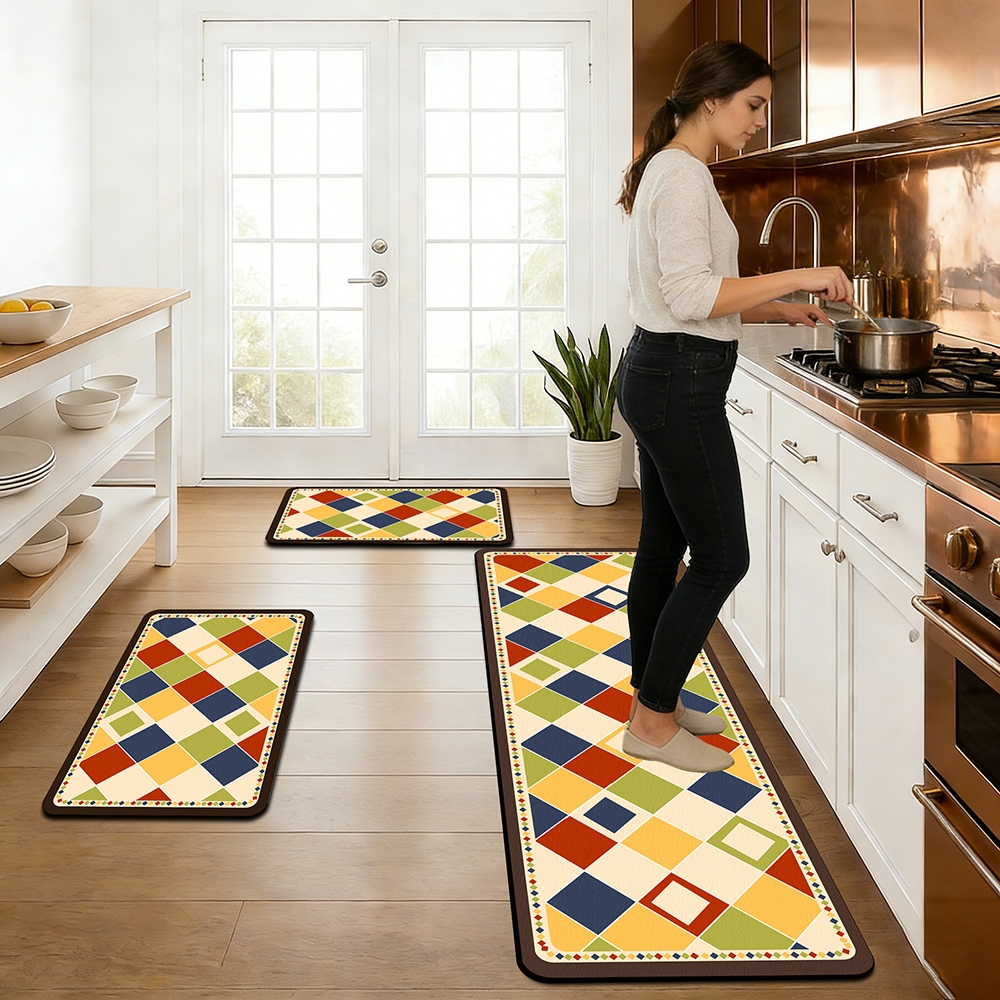 Kit 3 Tapetes de Cozinha - Super Absorvente, Secagem Rápida e Antiderrapante, Elimine a Umidade e Sujeira com Facilidade