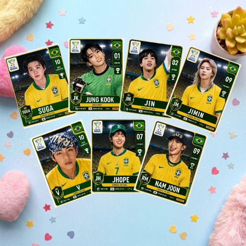 BTS FCトレカ Kit BTS Brasil Edition - Photocards Exclusivos + Figurinhas +