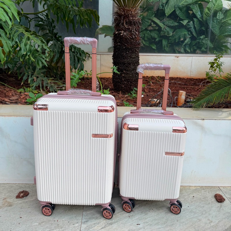 Travel様 mala de viagem DUPLA ZÍPER EXPASIVEL Kit 2 Malas de BORDO+DESPACHO
