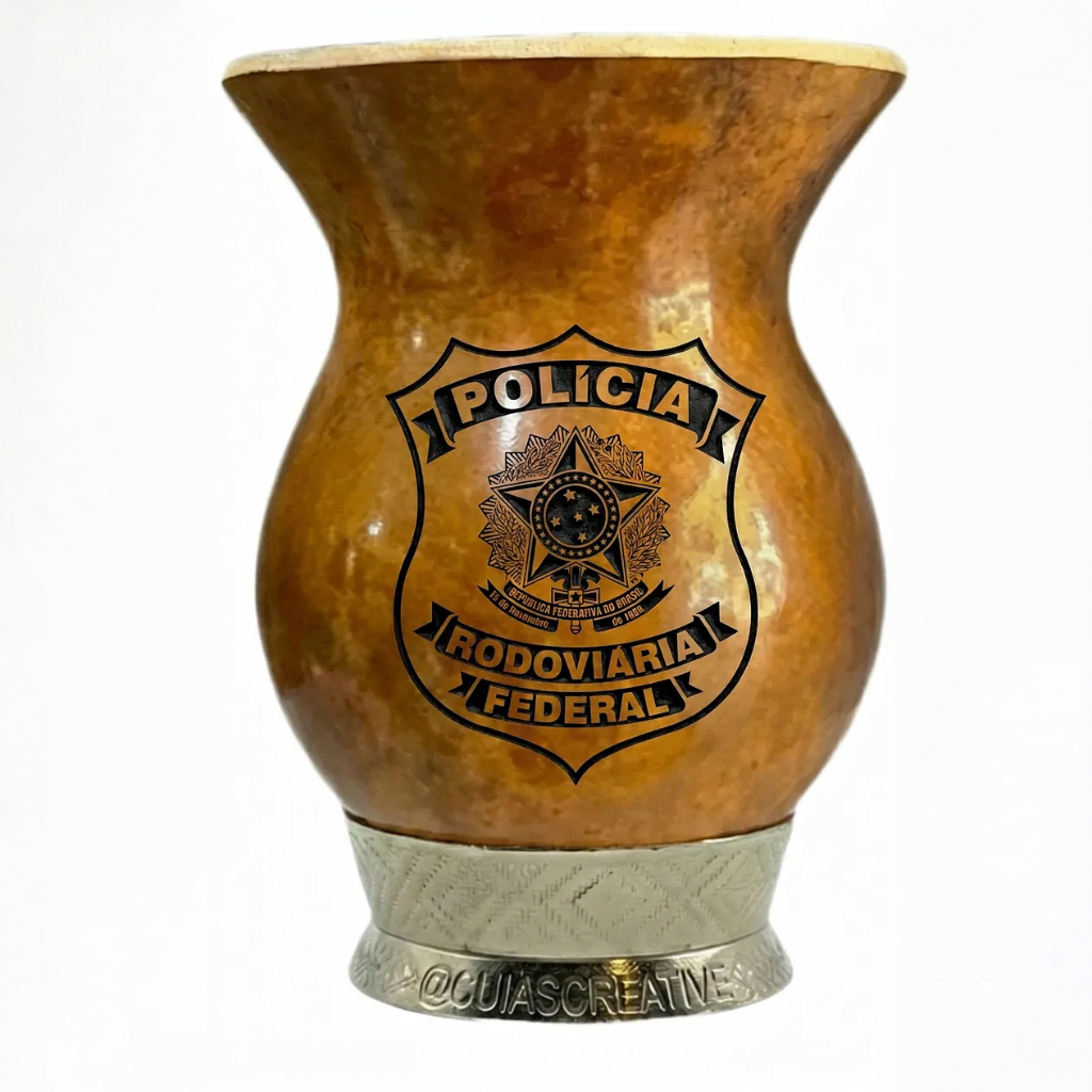 Cuia porongo Chimarrão Personalizada da Policia Rodoviária Federal PRF ...