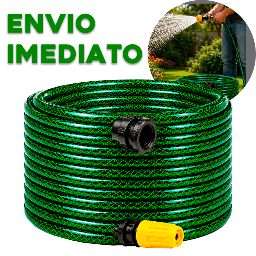 Mangueira Jardim Reforçada Trançada Completa 05/10/15/20/25/30/35/50 Metros