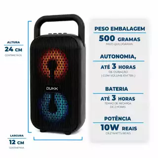 Caixa de Som Bluetooth 50W Potente RGB LED Grande Som Alto TWS Portátil USB FM