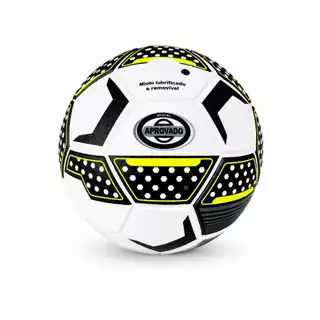 Bola de Futsal Off Side Futsal 1000 PU Oficial Costurada Alta Resistência Branco e Preto