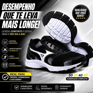 Tênis masculino academia caminhada treino corrida leve esportivo top 34 ao 43