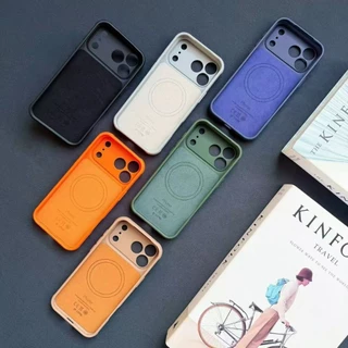 Capa Telefone Magnética De Pele Fosca Com Janela Grande De Cor Dupla Premium Adequada Para iPhone 17 16 15 14 13 Pro Max