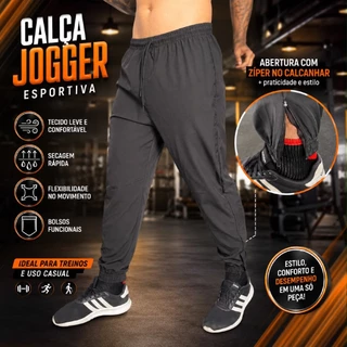 Calça Jogger Run Para Treino Esportiva Com Punho