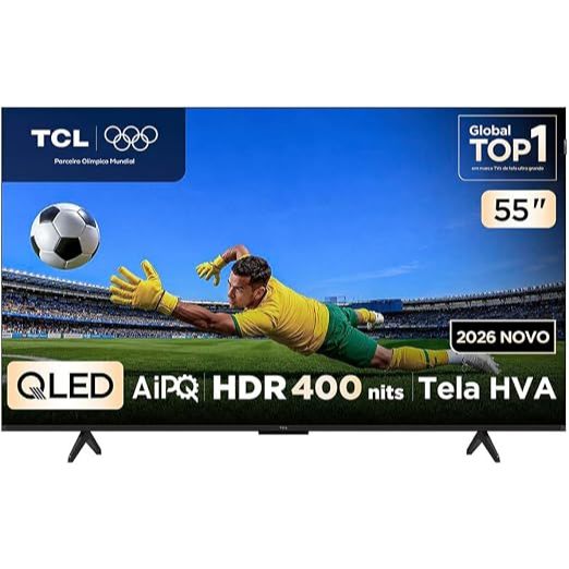 Smart TV TCL 55 Polegadas QLED 4K P7L WiFi Bluetooth Google TV HDR10+ 120 Hz VRR AIPQ 55P7L