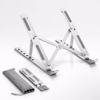 Suporte Notebook Dobrável Alumínio Ajustável Ergonômico Portátil