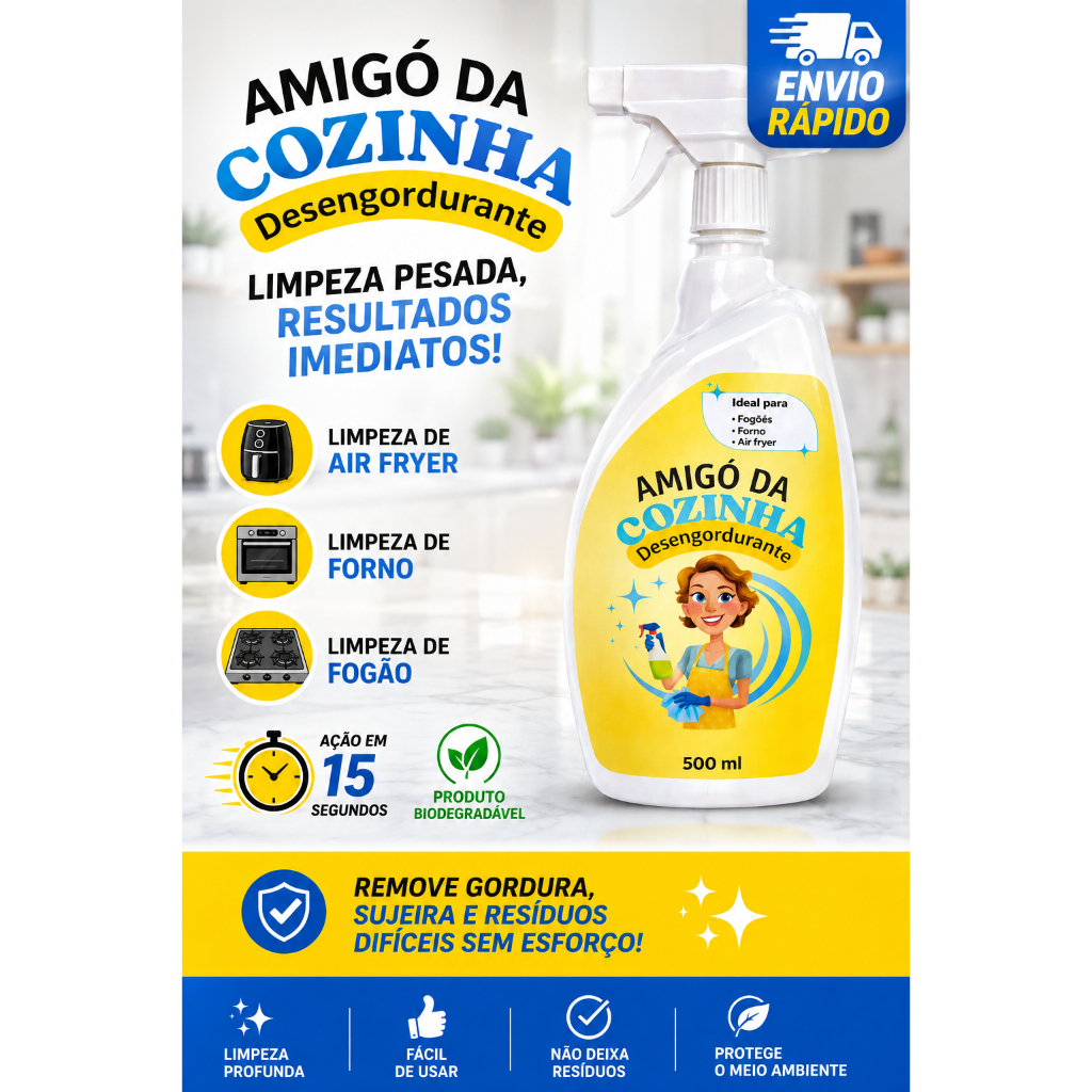 Kit Espuma Desengordurante Limpeza Pesada Zip Clean 300ml My Place kit com 1 e 2 unidades