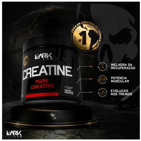Creatina Monohidratada Pura 300g Dark Lab 100 Pura