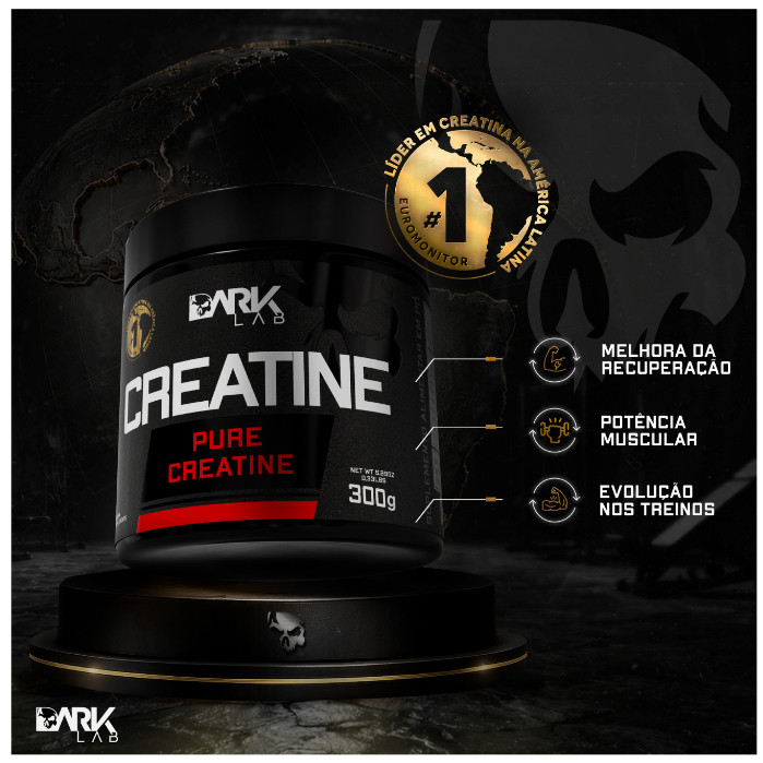 Creatina Monohidratada Pura 300g Dark Lab - 100% Pura
