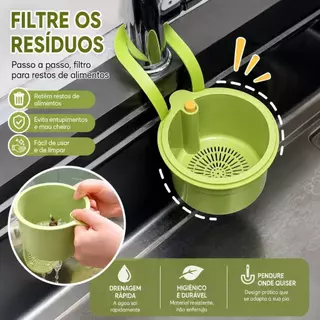 Cesta de Filtro de Pia -Design Inteligente Fácil de Limpar Materiais Duráveis