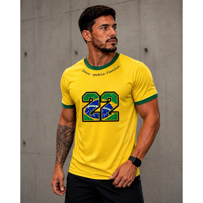 camiseta Masculina feminina dryfit Brasil22 envio imediato