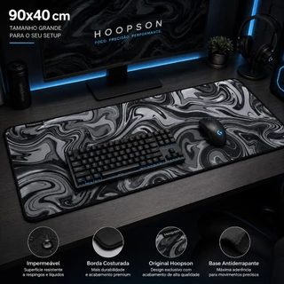 Mouse Pad Gamer Grande 90x40cm Impermeável Borda Costurada Premium para Teclado e Mouse