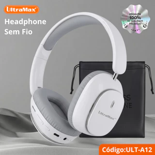 Headphone Fone de Ouvido Bluetooth UltraMax ULT-A12 Sem Fio Cartão TF Type-C P2 Som Hi-Fi