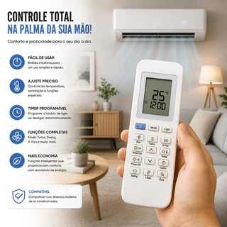 Controle Remoto Para Ar Condicionado Electrolux Ecoturbo Split Inverter Hi-wall