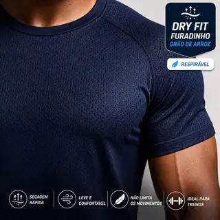 Kit 4 ou 3 Camisa Masculina Dry Fit Academia Treino Corrida Furadinha Respirável Secagem Rápida Antiodor