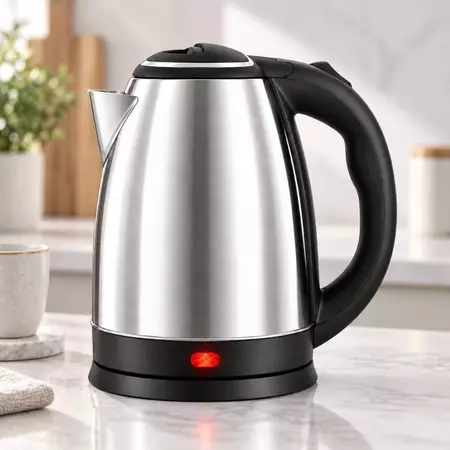 Chaleira Jarra Elétrica Térmica Bule Com Tampa Inox Prateada 1 8 Litros 1000W