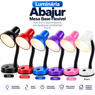 Luminaria Mesa Abajur LED Flexivel Dobravel Articulavel Mini Pixar Escritorio Leitura Estudo