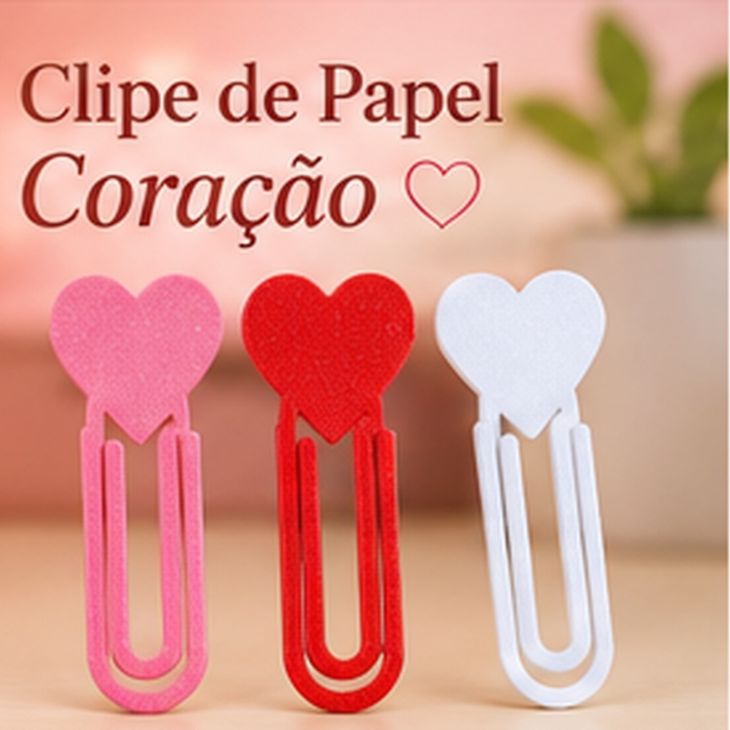 Clips Coração Preenchido (10 a 100 un.)