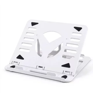 Suporte para Notebook Ajustável 7 Níveis, Dobrável com Ventilação, Almofada Silicone Antiderrapante para Home Office