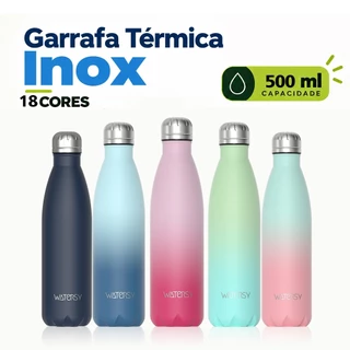 WATERSY Garrafa Térmica 500ml - 48h Frio! Perfeita para Academia, Futebol