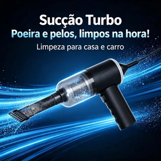 Aspirador De Mão Sem Fio Bico Fino Janela Frestas Carro Teclado Depósito Transparente