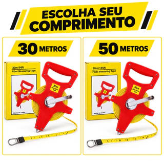 TRENA LONGA FIBRA DE VIDRO - 30M E 50M - PROFISSIONAL