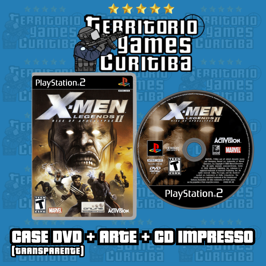 X-Men Legends II: Rise of Apocalypse – PlayStation 2 (Mídia Física