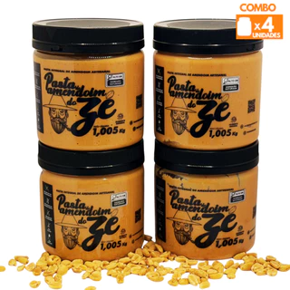 Pasta De Amendoim Integral Do Zé Feita Na Hora 1kg Combo 4un