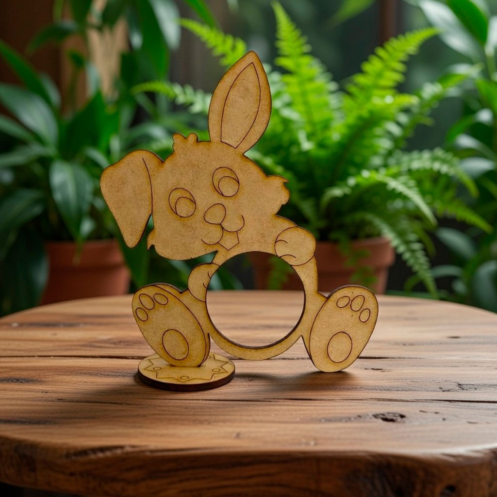 Kit 50 Und. Lembrancinha Porta Bombom Páscoa Chocolate Coelho MDF