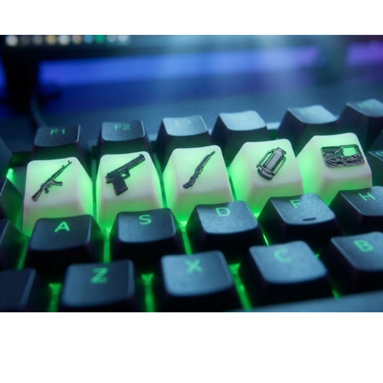 Kit 5 Keycaps CS Personalizadas Premium - Teclado Mecânico - Estilo ...