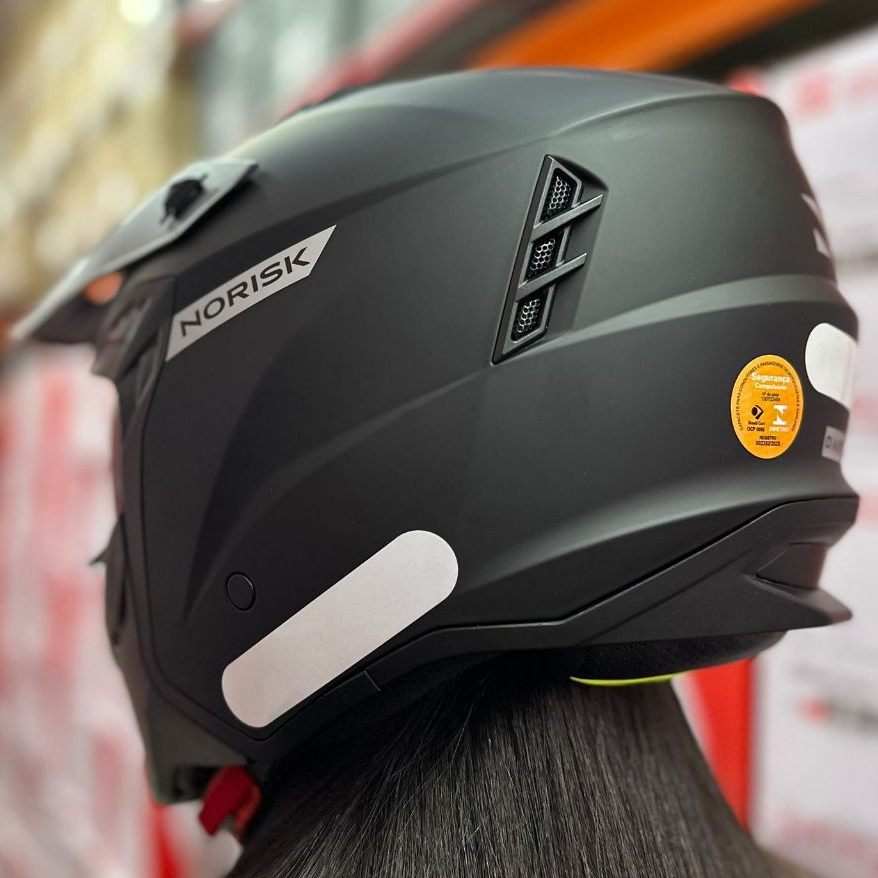 CAPACETE NORISK DARTH II MONOCOLOR URBANO PRETO FOSCO 4 EM 1