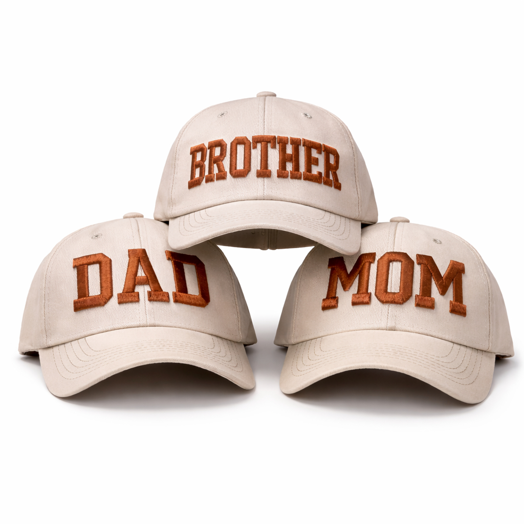 Bonés Dad Hat Personalizado Família Dad Mom Brother Sister Mini