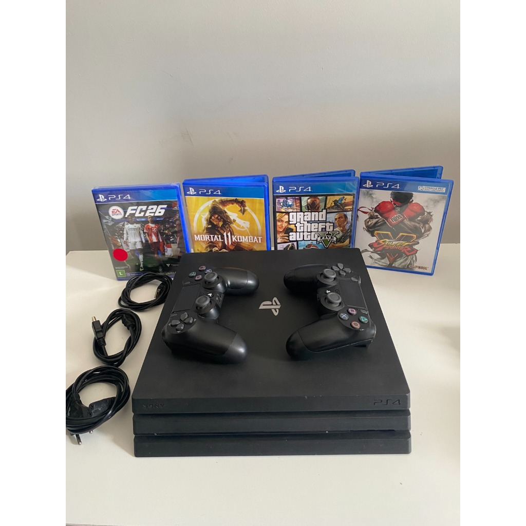 PS4 Pro 1TB + ゲーム2つ + コントローラー2つ PS4 Pro 1TB com 2 Controles em Promoção na Shopee Brasil 2026