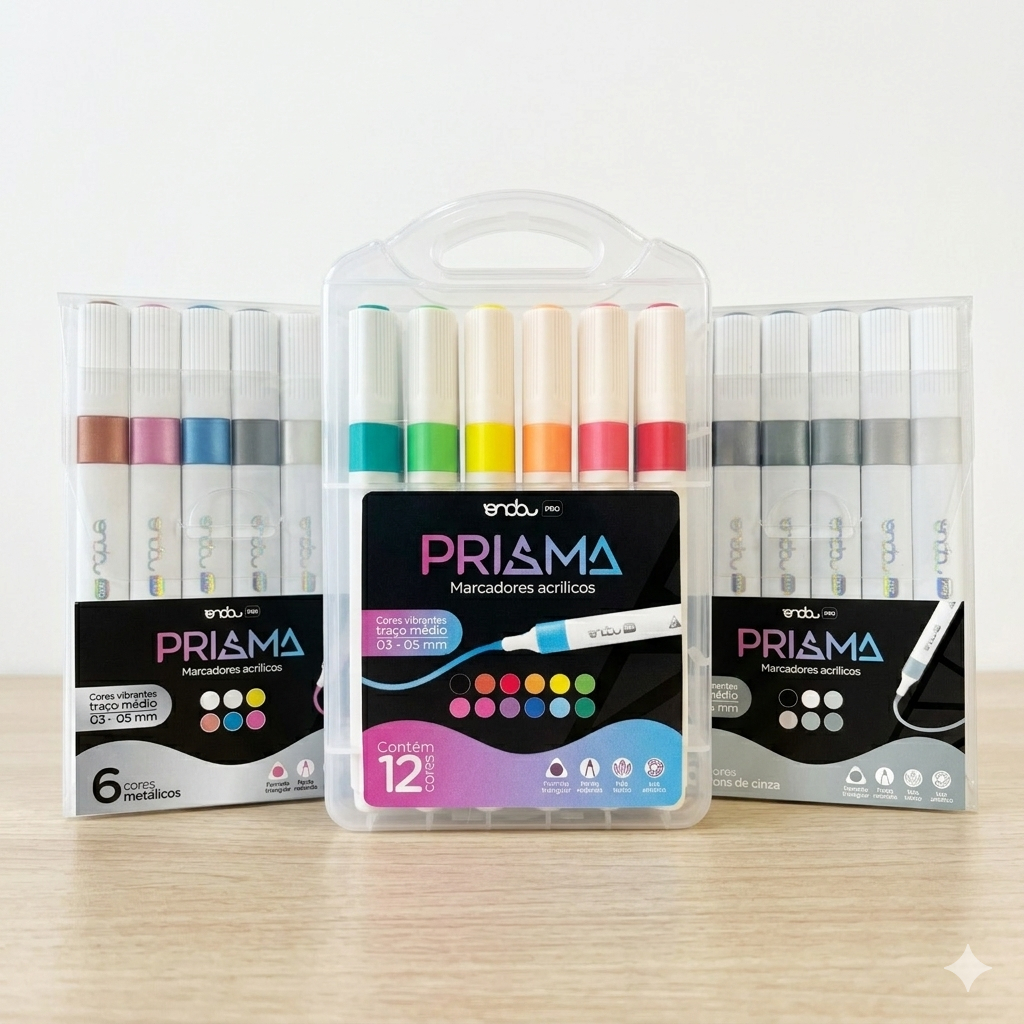 Marcador Acrílico Prisma Onda Pro | Alta Cobertura