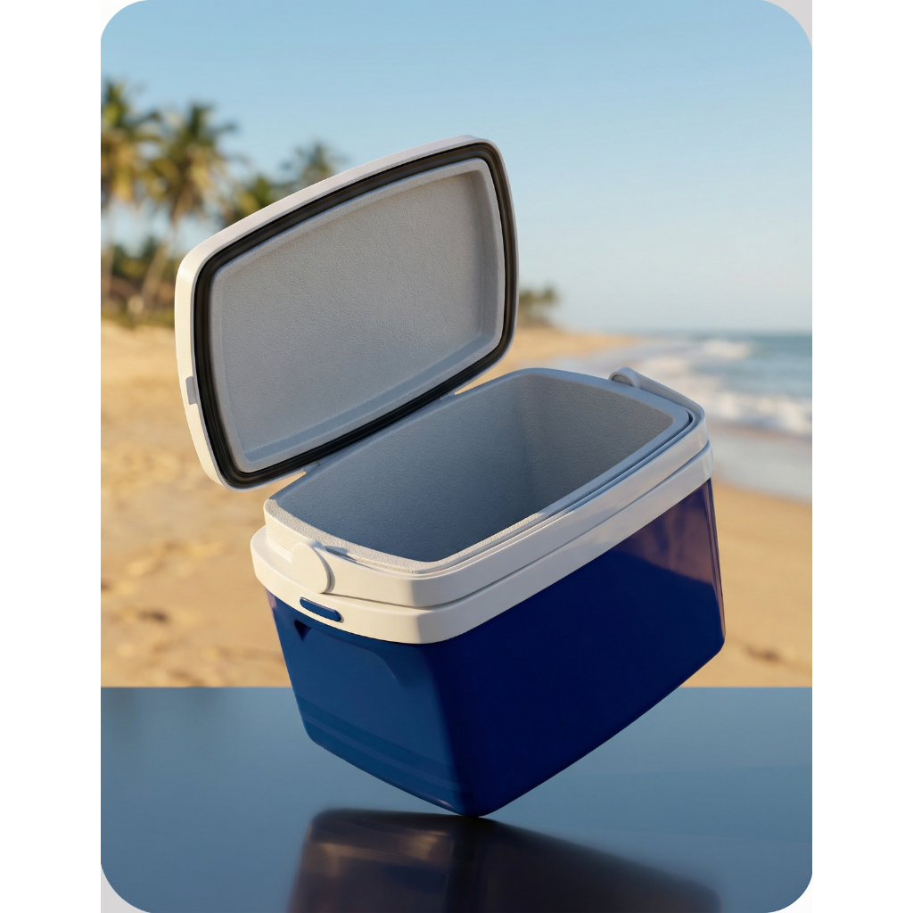 藍！ Caixa Térmica Cooler 12L Soprano Azul Com Porta Copos Alça