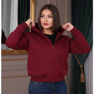 Moletom Feminino Básico Casual Liso com Capuz e Bolso Confortável e Perfeito para o Dia Inverno Frio