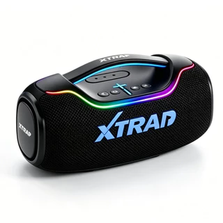 Caixa de Som Potente 200W IPX6 Bluetooth 5.4 TWS Multimídia Completa com LED