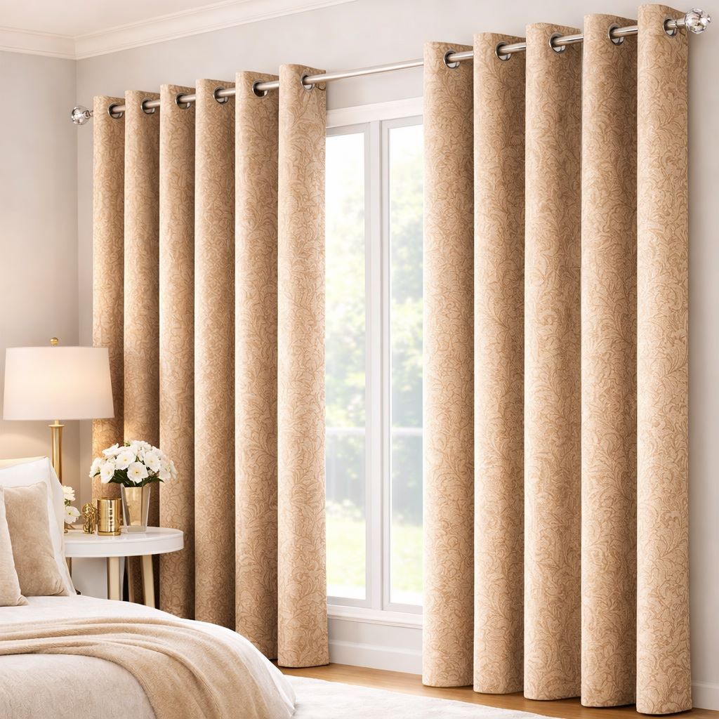 Cortina Jacquard 5,00 x 2,80 Para Quarto e Sala Várias Cores