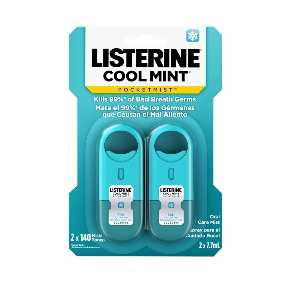 Listerine Pocketmist Spray Cool Mint Para Viagem Tirar Bafo Mau Hálito ...
