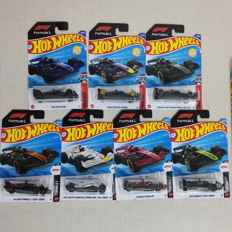 Hot Wheels Fórmula 1 F1 a escolha - Red Bull - Mercedes - Willians